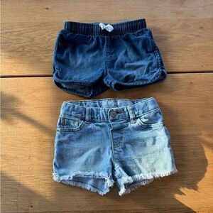 Cat & Jack Girls Denim Shorts Set